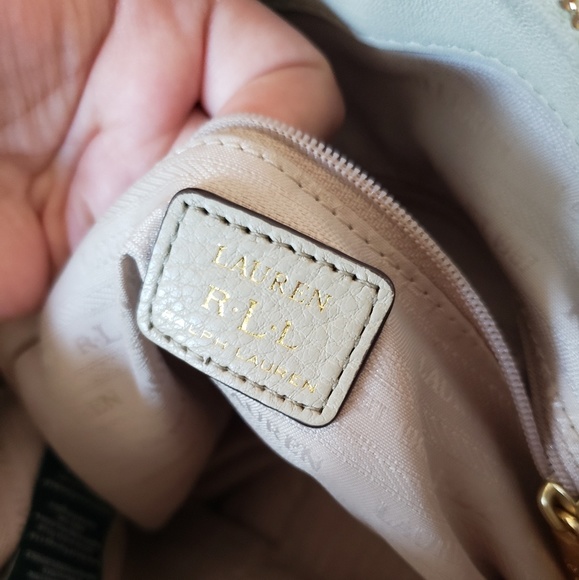 Lauren Ralph Lauren Beige Leather Crossbody - Picture 5 of 8